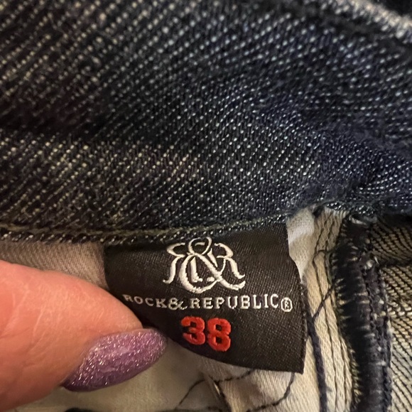 Rock & Republic men’s denim jeans Size 38 Henlee lightly distressed - Picture 6 of 15